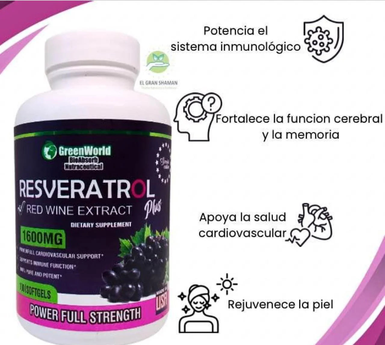 RESVERATROL 590MG - 60 Caps